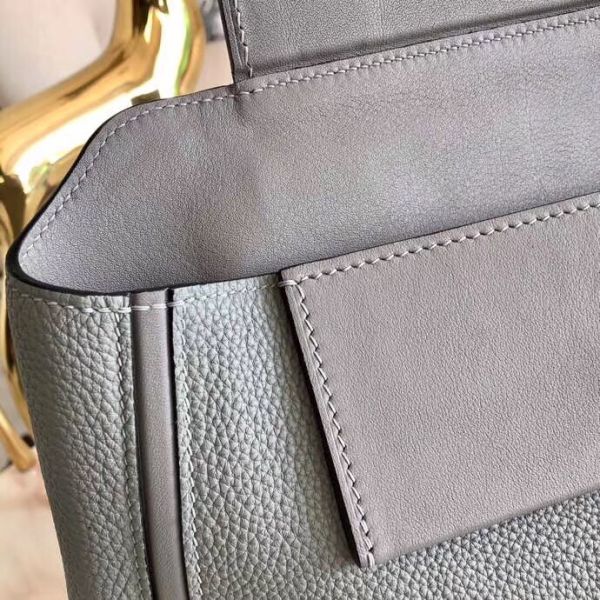 Hermes 24/24 29 Bag In Blue Glacier Clemence Calfskin - Image 7