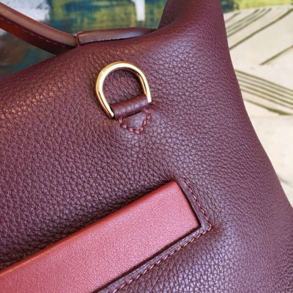 Hermes 24/24 29 Bag In Bordeaux Clemence Calfskin - Image 8
