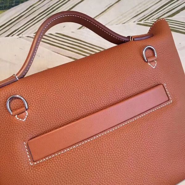 Hermes 24/24 29 Bag In Brown Clemence Calfskin - Image 6