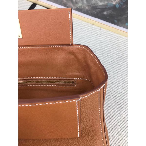 Hermes 24/24 29 Bag In Brown Clemence Calfskin - Image 8