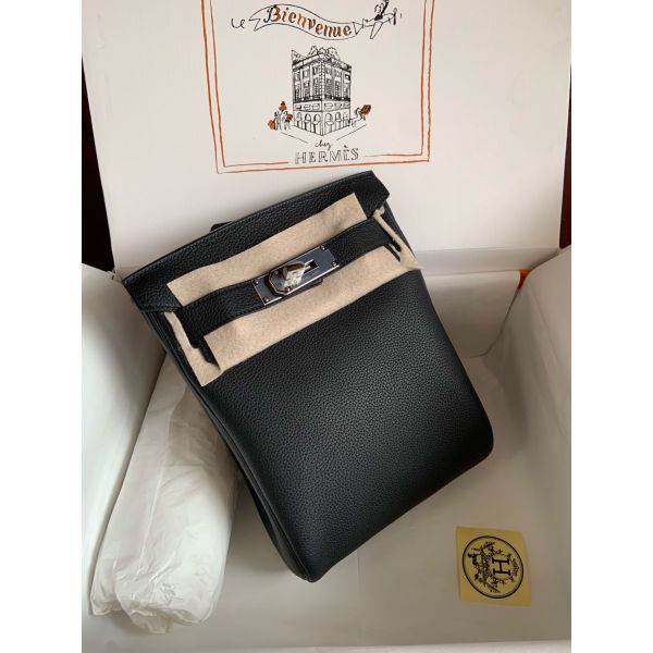 Hermes Hac a Dos PM Backpack in Black Clemence Leather - Image 3