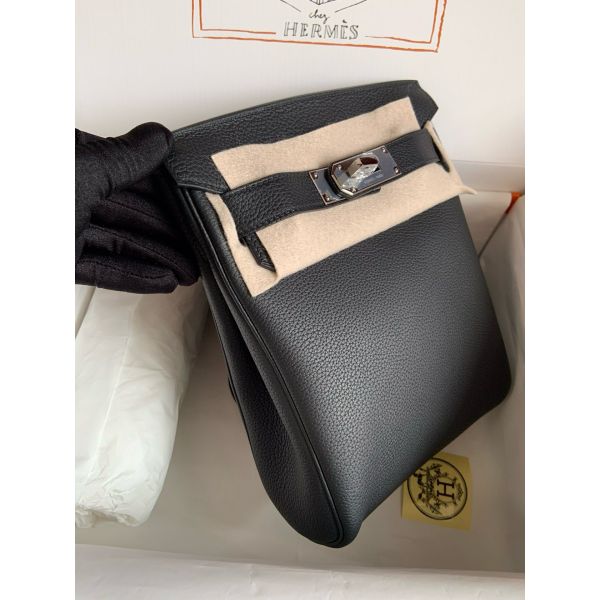 Hermes Hac a Dos PM Backpack in Black Clemence Leather - Image 4