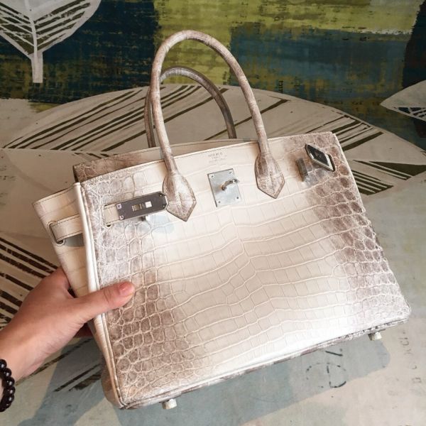 Hermes Birkin 30 Bag In Himalaya Niloticus Crocodile Skin - Image 3