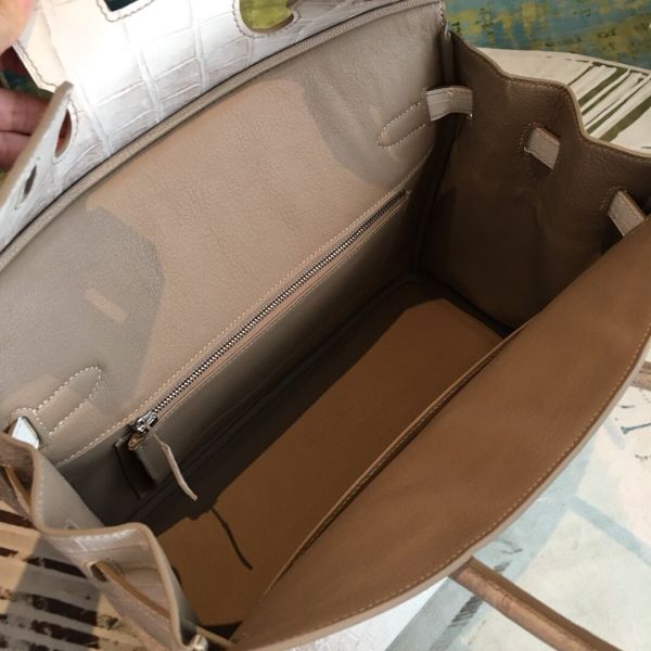 Hermes Birkin 30 Bag In Himalaya Niloticus Crocodile Skin - Image 8