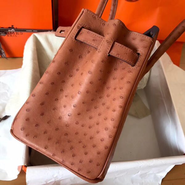 Hermes Birkin 30 Handmade Bag In Brown Ostrich Skin - Image 2