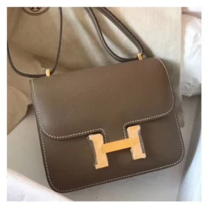 Hermes Constance 18 Handmade Bag In Taupe Epsom Leather