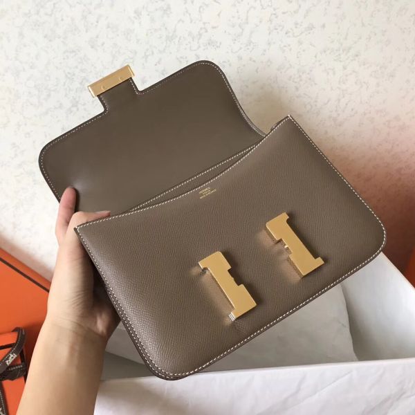 Hermes Constance 24 Handmade Bag In Taupe Epsom Leathe - Image 2