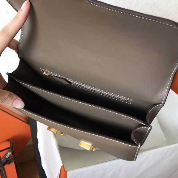 Hermes Constance 24 Handmade Bag In Taupe Epsom Leathe - Image 4