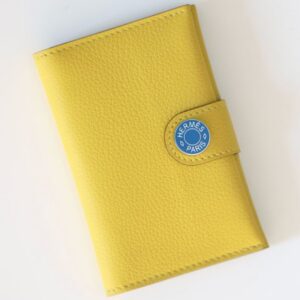 Hermes R.M.S Verso Card Holder in Jaune de Naples Evergrain Calfskin