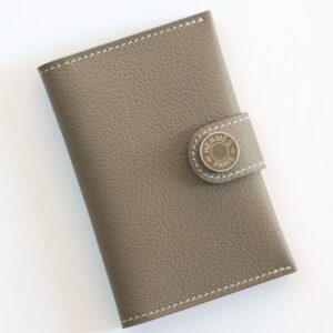 Hermes R.M.S Card Holder in Taupe Evergrain Calfskin