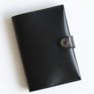 Hermes R.M.S Passport Holder in Black Box Calfskin