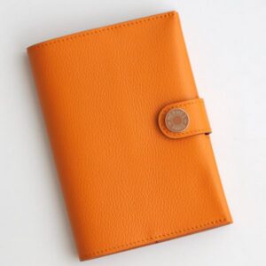 Hermes R.M.S Passport Holder in Apricot Evercolor Calfskin