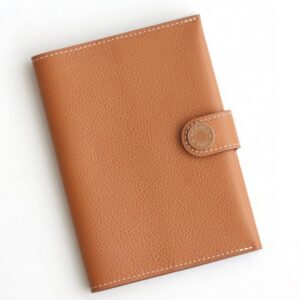 Hermes R.M.S Passport Holder in Gold Evercolor Calfskin
