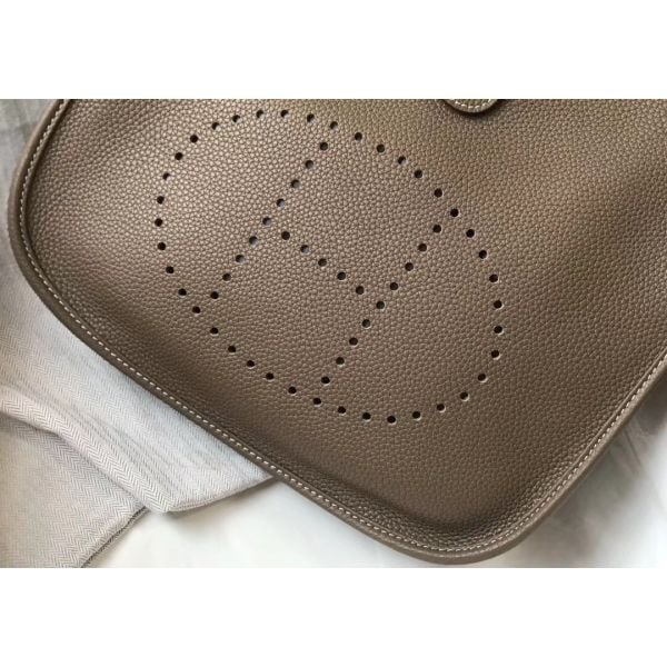 Hermes Evelyne III 29 PM Bag In Taupe Clemence Leather - Image 7