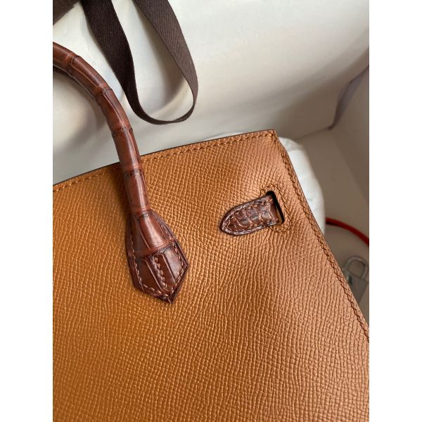 Hermes Brown Sac Faubourg Birkin 20 Sellier Limited Edition Bag - Image 4