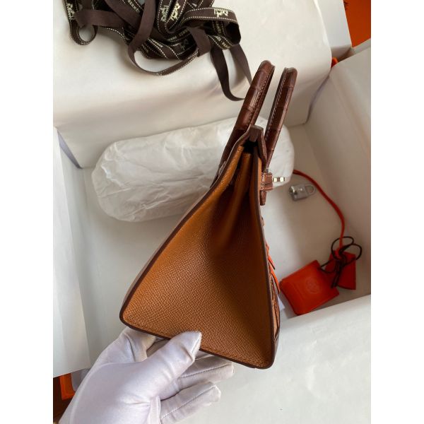 Hermes Brown Sac Faubourg Birkin 20 Sellier Limited Edition Bag - Image 6