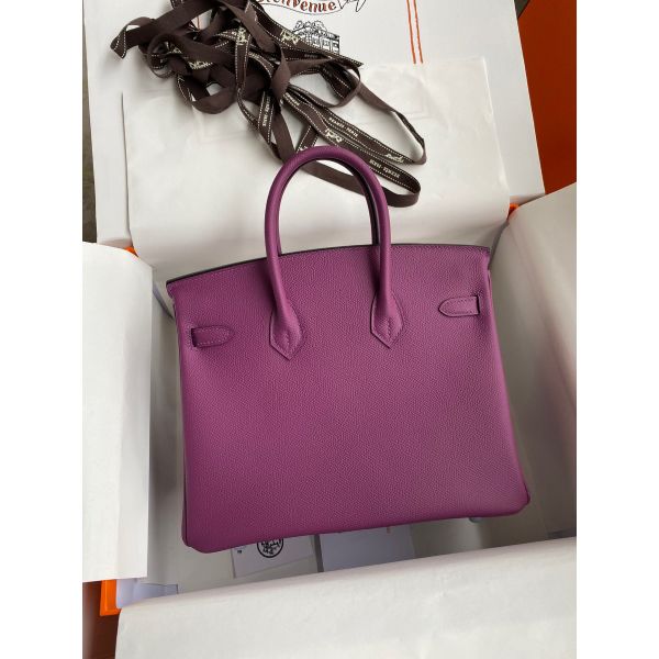 Hermes Birkin 25 Retourne Handmade Bag In Anemone Epsom Calfskin - Image 2