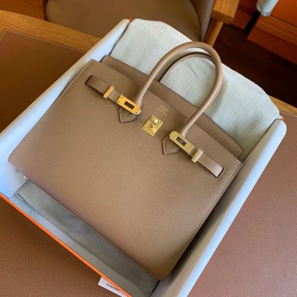 Hermes Birkin 25 Sellier Handmade Bag In Chai Epsom Calfskin - Image 2