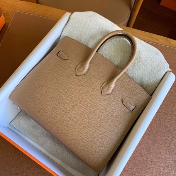 Hermes Birkin 25 Sellier Handmade Bag In Chai Epsom Calfskin - Image 4