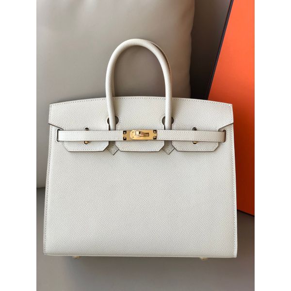 Hermes Birkin 25 Sellier Handmade Bag In Craie Epsom Calfskin - Image 2