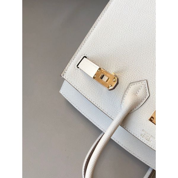 Hermes Birkin 25 Sellier Handmade Bag In Craie Epsom Calfskin - Image 3