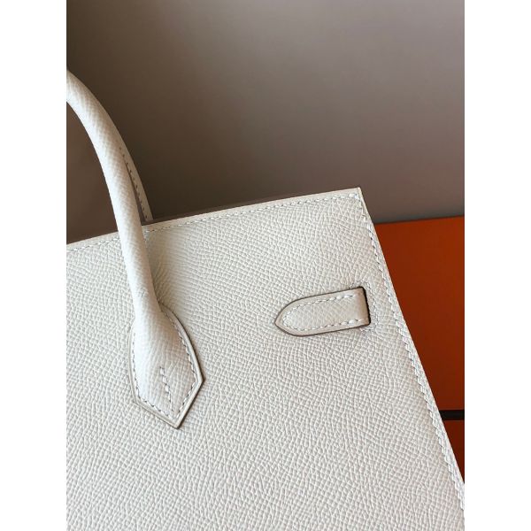 Hermes Birkin 25 Sellier Handmade Bag In Craie Epsom Calfskin - Image 7