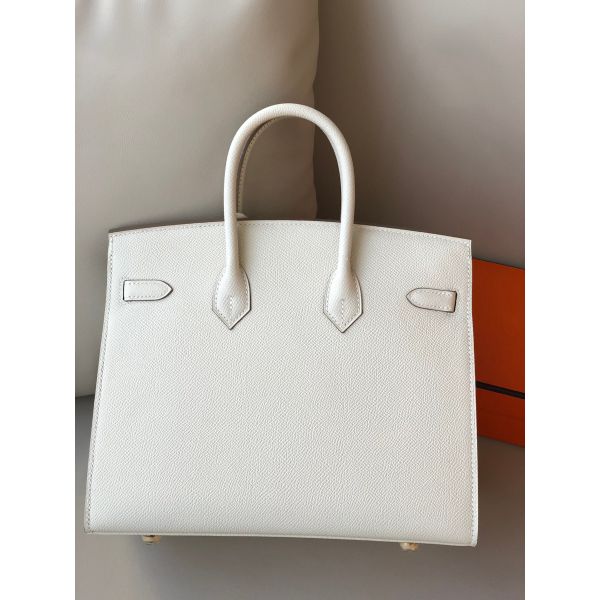 Hermes Birkin 25 Sellier Handmade Bag In Craie Epsom Calfskin - Image 8