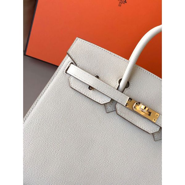 Hermes Birkin 25 Sellier Handmade Bag In Craie Epsom Calfskin - Image 9