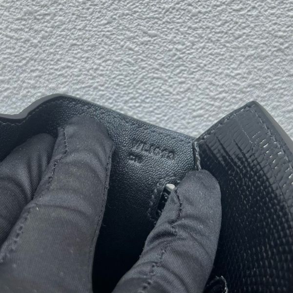 Hermes Birkin 25 Sellier Handmade Bag in Black Lizard Leather - Image 5