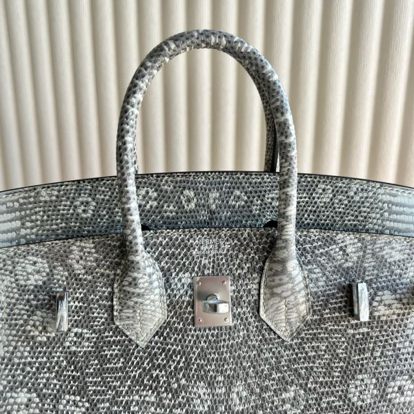 Hermes Birkin 25 Sellier Handmade Bag in Ombre Lizard Leather - Image 3