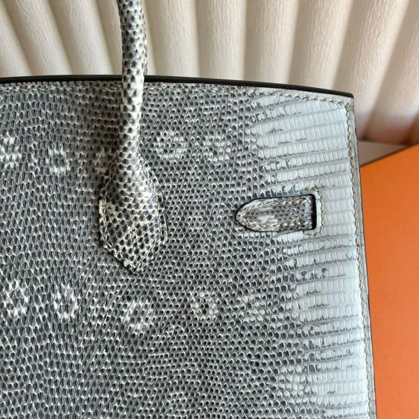 Hermes Birkin 25 Sellier Handmade Bag in Ombre Lizard Leather - Image 7