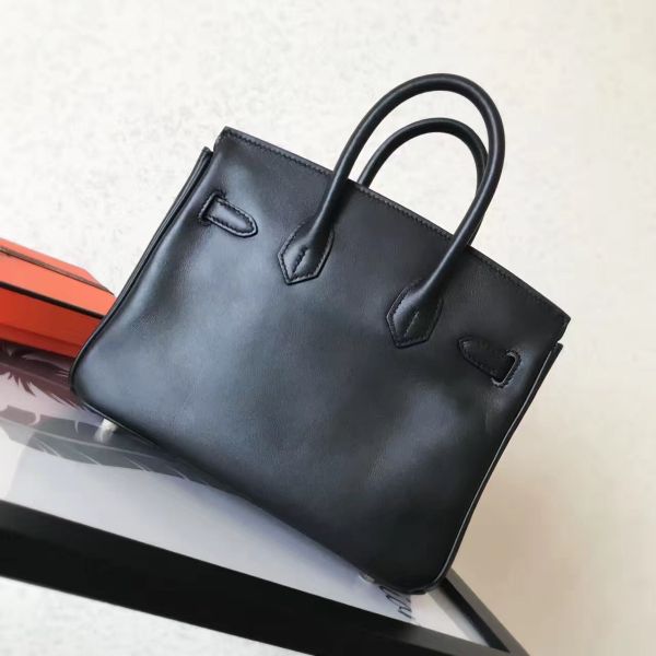 Hermes Birkin 25 Handmade Bag In Black Swift Leather - Image 2