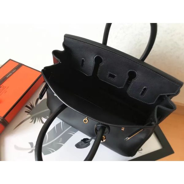 Hermes Birkin 25 Handmade Bag In Black Swift Leather - Image 5