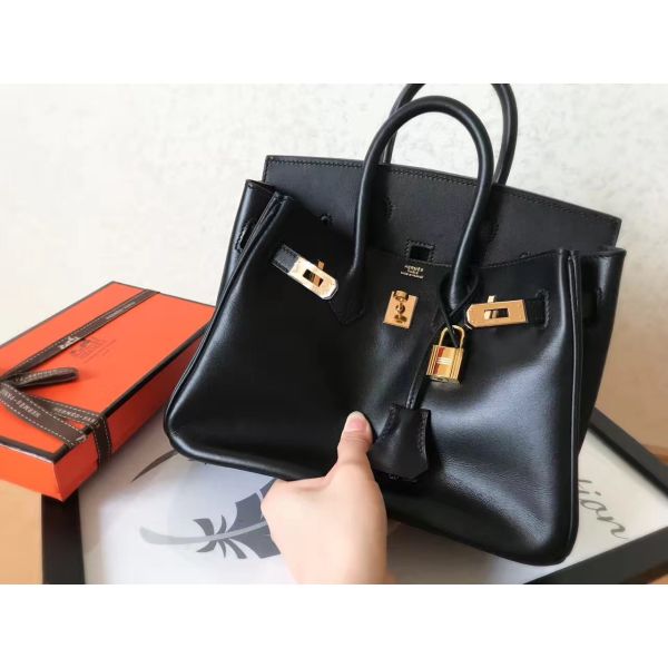Hermes Birkin 25 Handmade Bag In Black Swift Leather - Image 6