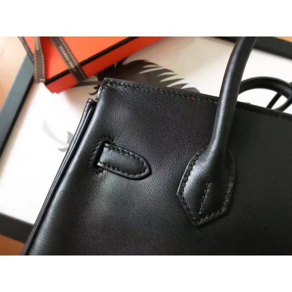 Hermes Birkin 25 Handmade Bag In Black Swift Leather - Image 7