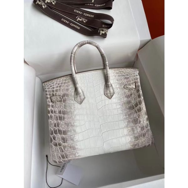 Hermes Diamond Birkin 25cm In Himalaya Niloticus Crocodile Skin - Image 2