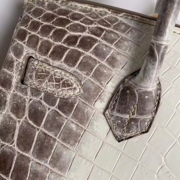Hermes Diamond Birkin 30cm In Himalaya Niloticus Crocodile Skin - Image 5