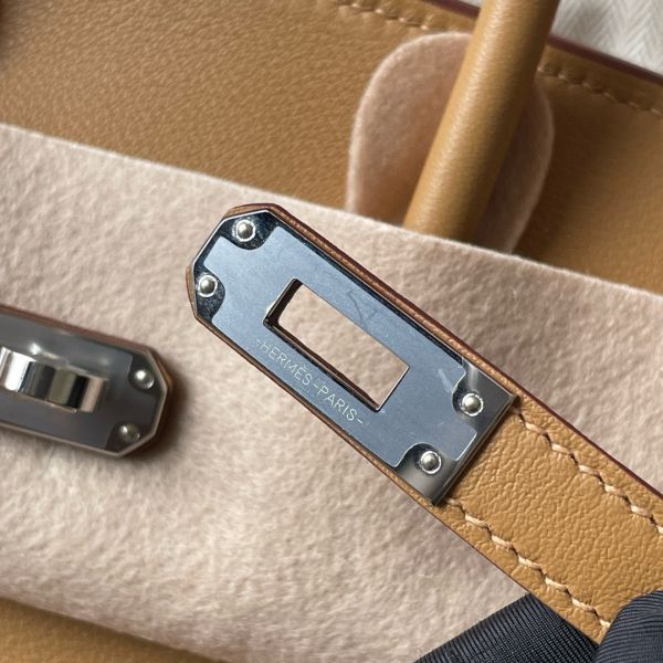 Hermes Birkin Inside Out 25 Bag in Biscuit Swift Calfskin - Image 7