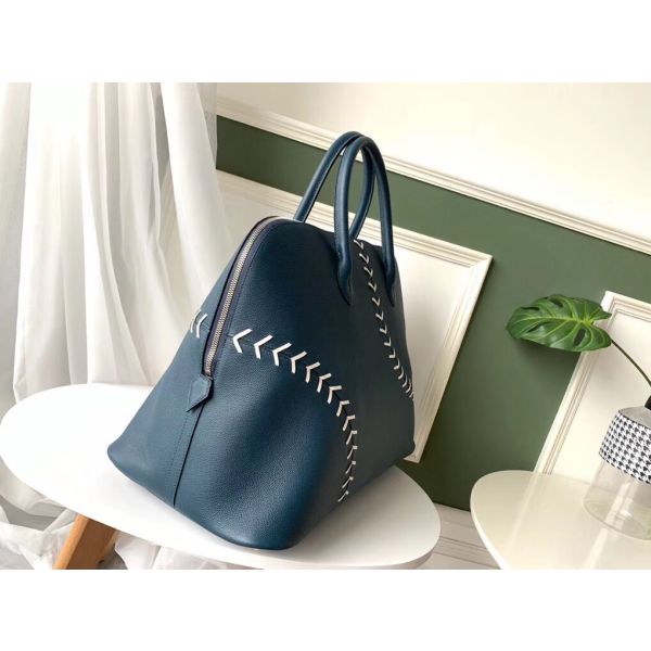 Hermes Blue Malte Bolide 1923 45 Baseball Bag - Image 3