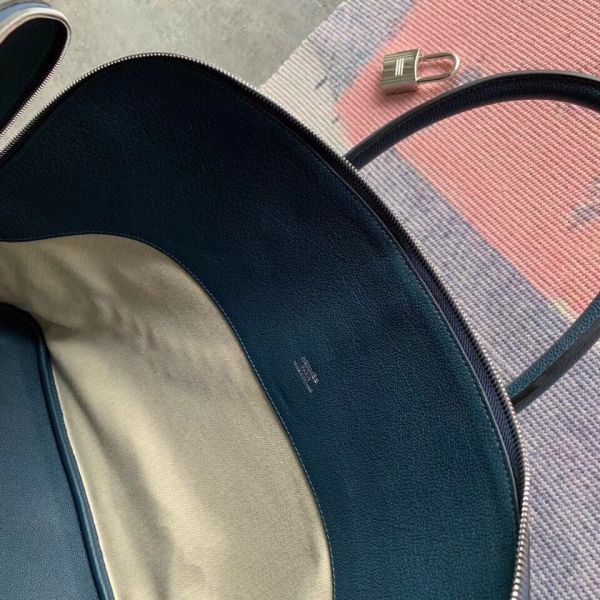 Hermes Blue Malte Bolide 1923 45 Baseball Bag - Image 6