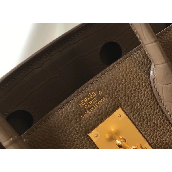 Hermes Touch Birkin 30cm Limited Edition Taupe Bag - Image 8