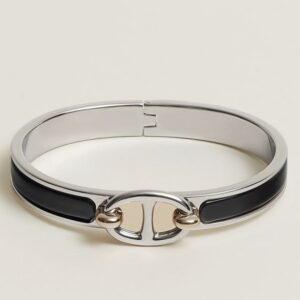 Hermes Black Mini Clic Chaine d'Ancre Bracelet