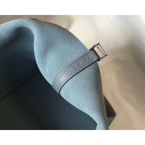 Hermes Picotin Lock 22 Bag In Blue Lin Clemence Leather - Image 8