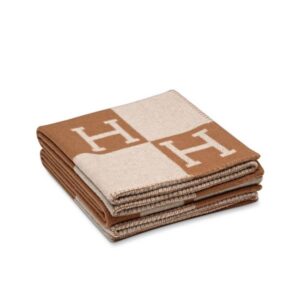 Hermes Camel Avalon Throw Blanket