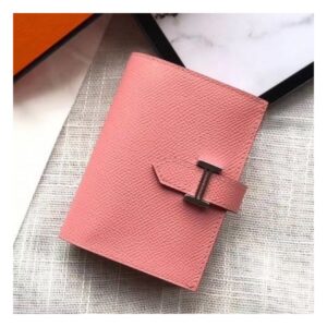 Hermes Bearn Mini Wallet In Rose Confetti Epsom Leather