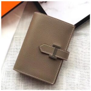 Hermes Bearn Mini Wallet In Taupe Epsom Leather