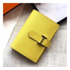 Hermes Bearn Mini Wallet In Yellow Epsom Leather