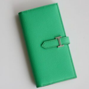 Hermes Bearn Verso Long Wallet in Vert Comics Epsom Calfskin