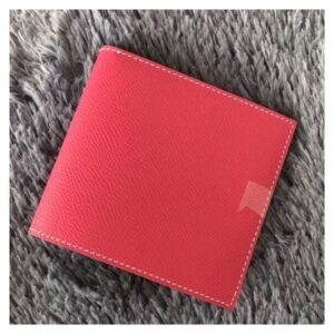 Hermes Rose Red MC² Copernic Compact Wallet