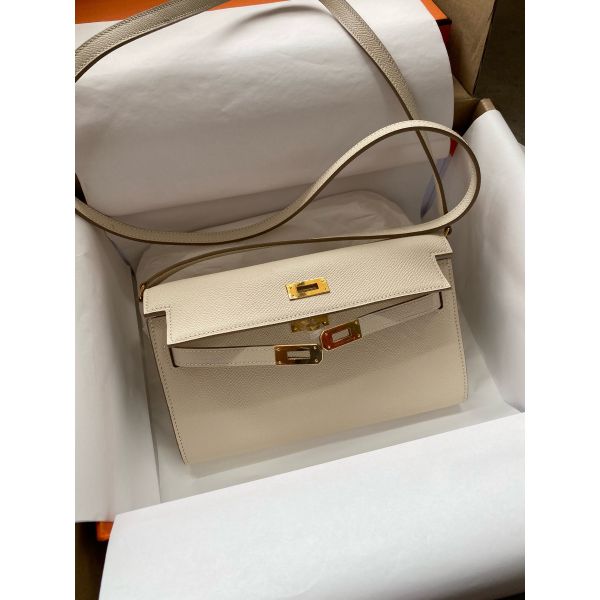 Hermes Kelly Classique To Go Wallet in Craie Epsom Calfskin - Image 9